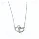 thumbnail image 3 of Collar Corazones Entrelazados, Plata 925 Y Circonitas Pavé Plateado, 3 of 4