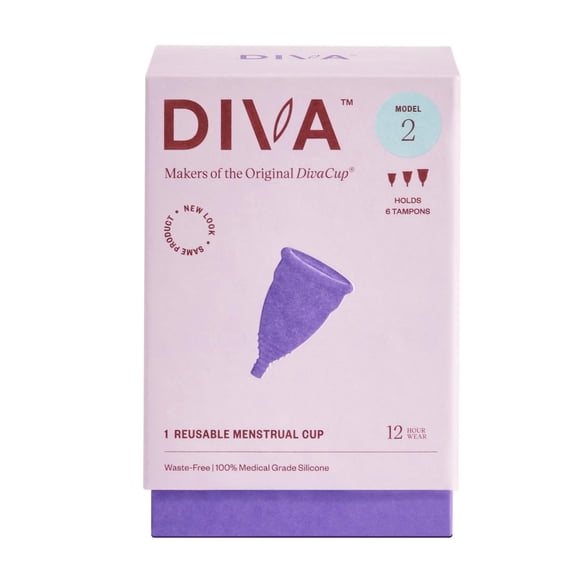Copa menstrual DivaCup sin BPA, reutilizable, modelo 2, 30 ml