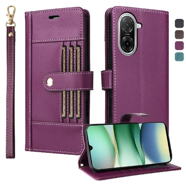FOXDOCK Funda tipo Cartera para Xiaomi Redmi A5 – Cubierta de Cuero PU con Múltiples Ranuras, Bolsillo para Efectivo y Correa de Muñeca