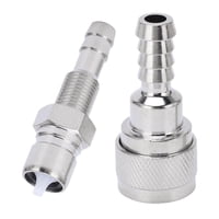 Magideal - Conector De Línea De Combustible Conexión De Línea De Combustible Sin Fugas Negro Fácil Montaje Conexión De Compresión De Rosca Macho 1 Par Adaptador