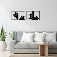 Genérico - Cuadro Decorativo Gatos Curiosos