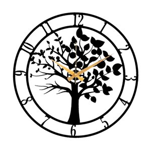 Magideal - Reloj De Metal, Relojes Para Colgar En La Pared, Adorno Moderno, Decoración Que No Hace Tictac, Reloj De Pared Grande Y Silencioso, Decoración Del , Negro