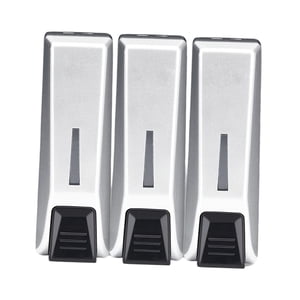 Bothyi - Dispensador De Jabón De Manos De 3 Cámaras, Contenedor De Champú Para Escuela, Oficina, Comercial, Plata