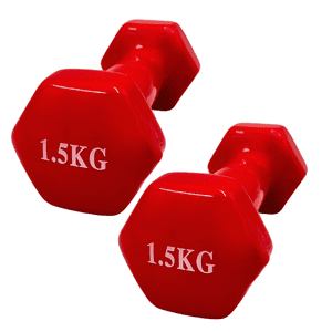 Linea Sport - Par De Mancuernas 1,5 Kg C/U Total 3Kg Hexagonales De Vinilo