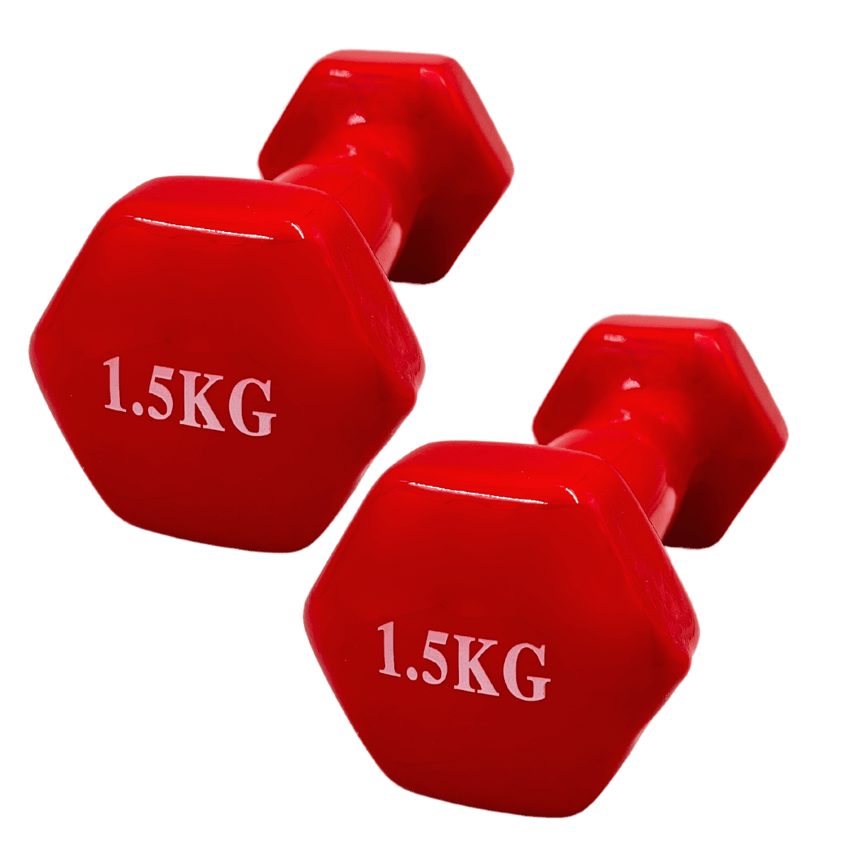 Linea Sport - Par De Mancuernas 1,5 Kg C/u Total 3kg Hexagonales De Vinilo