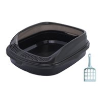 Ioensy - Caja De Arena Para Gatos, Bandeja De Arena Semicerrada Para Mascotas Pequeñas, Gatos De Interior, Conejo