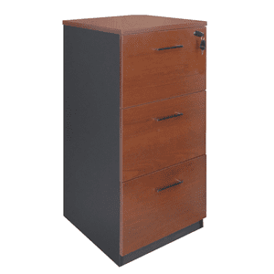 Muebles Santa Ana - Kardex 3 Cajones Kx 3 Cerezo Con Negro