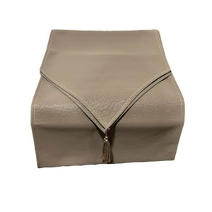 Oem - Mantel Camino De Mesa Con Pompon Cuero Sintetico 180X35Cm