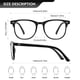 thumbnail image 2 of Gafas Okany para mujeres y hombres con bloqueo de luz azul, color negro, 2 of 8