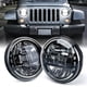 thumbnail image 1 of Faros delanteros redondos LED de 7" Xprite con anillo halo, negros, 1 of 7