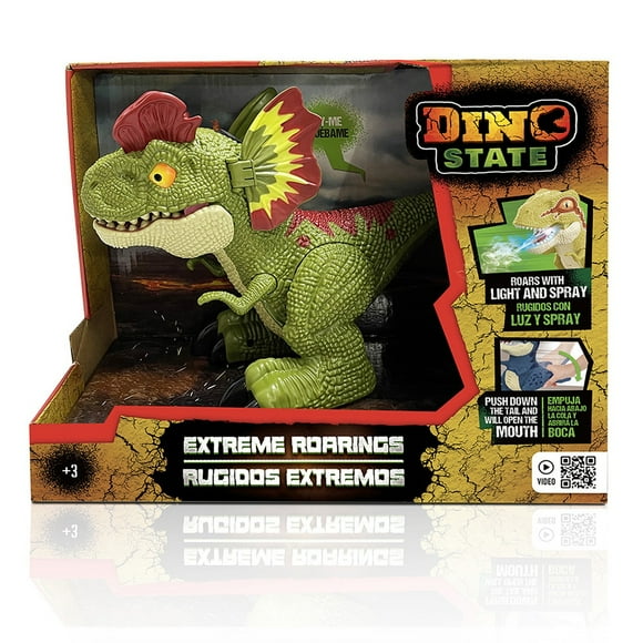 Dinosaurio Verde con Vapor, Movimiento y Luz