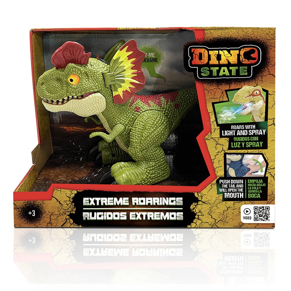 Dino State - Dinosaurio Verde Con Vapor, Movimiento Y Luz