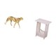 thumbnail image 4 of Escultura De Guepardo Dorado, Adorno De Mesa Para Oficina, Hogar, Mesa Auxiliar Práctica, Versátil Y Portátil Para Hotel, Cafetería, Pasillo, Sala De Estar, Balcón., 4 of 5
