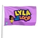 thumbnail image 1 of Lyla en Bucle Bandera impresa con temática, regalo perfecto para fanáticos, amigos y familiares, y adecuada para actividades al aire libre e interiores, decoraciones de fiesta. 90 cm × 150 cm., 1 of 6
