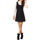 thumbnail image 1 of INSPIRE CHIC Vestido de Tirantes para Mujer Regreso a Clases Cuello Redondo Pinafore Vestido Casual de Pana S Negro, 1 of 6
