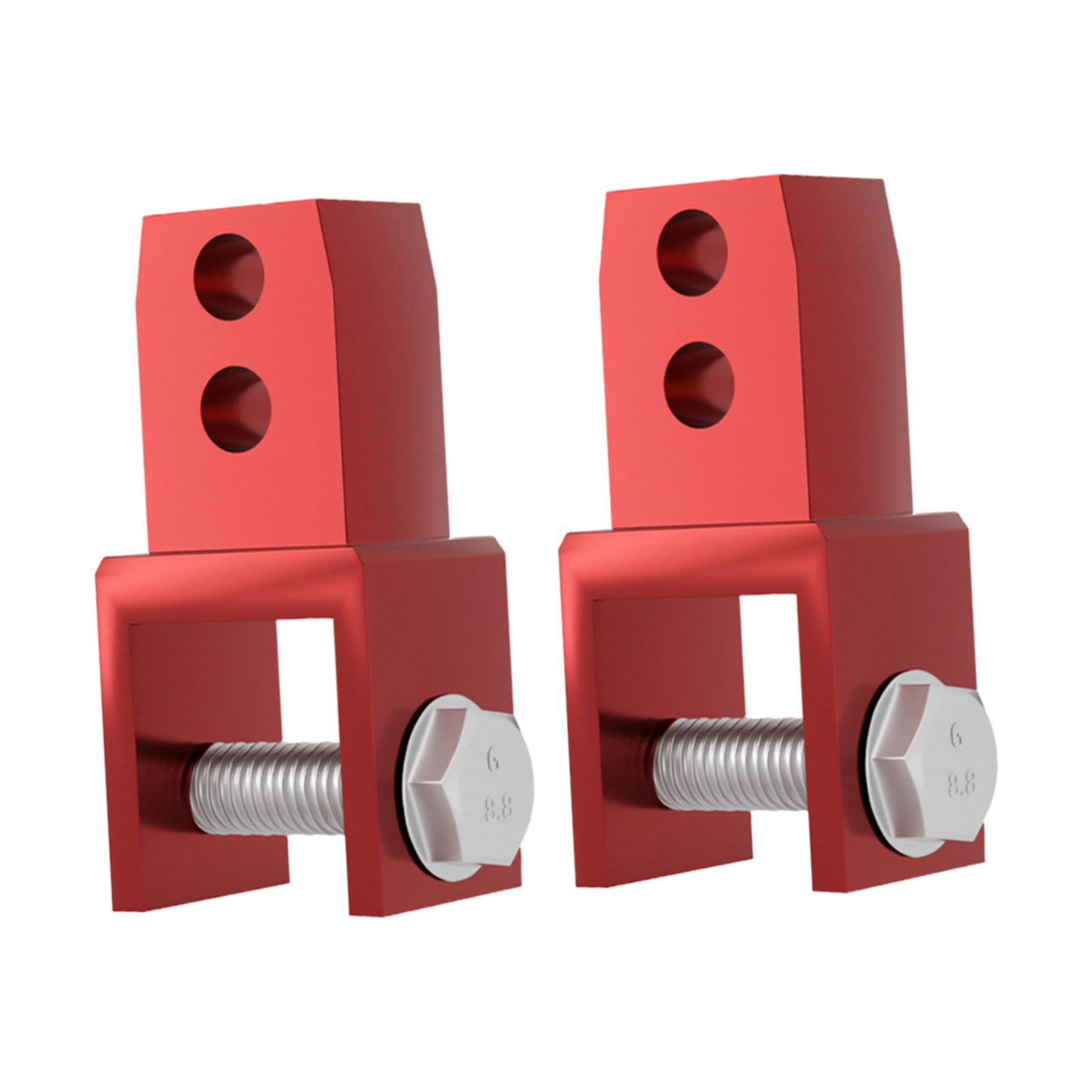Magideal - 2 Piezas Dispositivo De Elevación Almohadilla Amortiguador De Extensión De Altura Con Tornillos Piezas De Repuesto Universales Amortiguador Trasero De Rojo