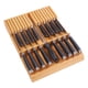 thumbnail image 1 of Organizador de bloques de cuchillos Utoplike, de bambú, de bambú, para 16 cuchillos, 1 of 7