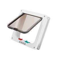 Ioensy - Puertas Portátiles Para Perros Y Gatos, Puertas Para Gatos Para Ventanas Y Paredes, Para Interiores Y Exteriores, Color Blanco