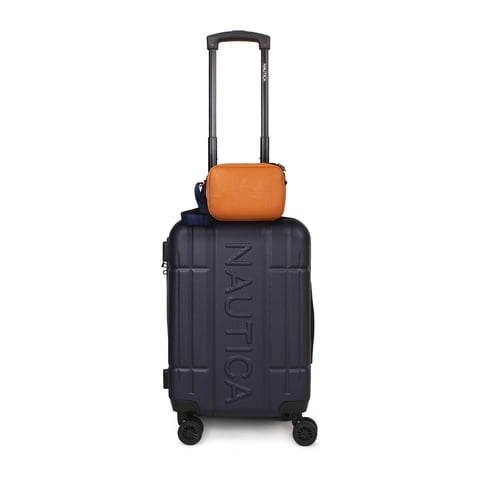 Nautica - Pack Maleta Cabina S (10 Kg) Amsterdam Azul + Bandolera Emma Naranja