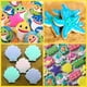 thumbnail image 2 of Juego de 5 cortadores de galletas de tiburón bebé, tiburón, estrella de mar, concha de mar, cabeza de tiburón y placas, moldes de fondant grandes de 4 pulgadas, cortadores para fiestas de cumpleaños i, 2 of 7