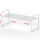 thumbnail image 1 of Estante Jojocross 42-69 cm Expandible Blanco (1 unidad), 1 of 7