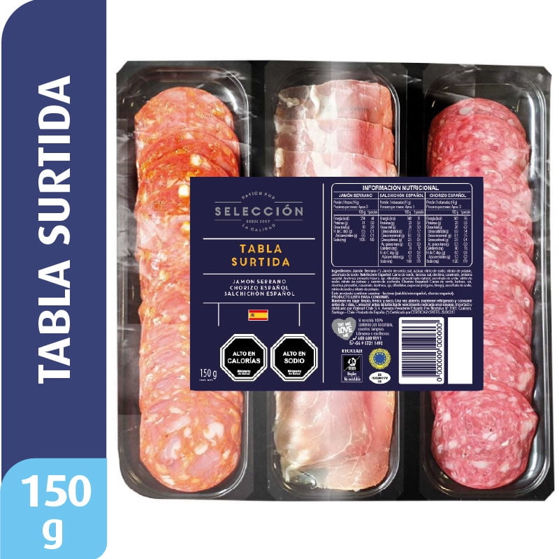 Tabla Surtida Jamón, Chorizo Y Salchichón Español 150 g Selección