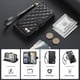 thumbnail image 5 of Funda tipo cartera FOXDOCK para Samsung Galaxy S26 Ultra, estampado de diamantes, con ranuras para tarjetas, soporte y cremallera - negro, 5 of 6