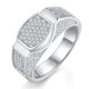 thumbnail image 1 of Anillos de Diamante de Moissanita para Hombre Color D/E VVS1 Anillos de Boda Anillos de Compromiso de Moissanita con Certificado, 1 of 6