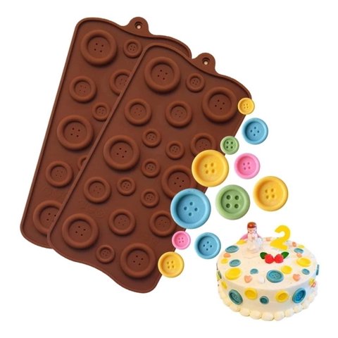 Genérico - Pack X2 Moldes Para Chocolates Moldes Chocolates Botones