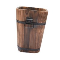 Magideal - Maceta De Madera Tipo Barril, Ideal Como Regalo De Cumpleaños, Contenedor Rústico Para Plantas, Ideal Para Patio Interior Y Exterior, Oficina, Porche. M