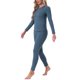 thumbnail image 4 of INSPIRE CHIC Conjuntos de Ropa Interior Térmica para Mujeres Ligera Ultra Suave Camiseta de Manga Larga Conjunto de Leggings Capa Base Térmicos de Invierno Long Johns M Azul, 4 of 5