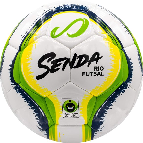 Balón de futsal SENDA Tamaño 4 Verde/Amarillo – Comercio Justo
