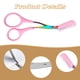 thumbnail image 4 of Tijeras de acero inoxidable de color para cejas con peine, tijeras para recortar cejas, herramienta de maquillaje para recortar cejas, peine, 4 of 5