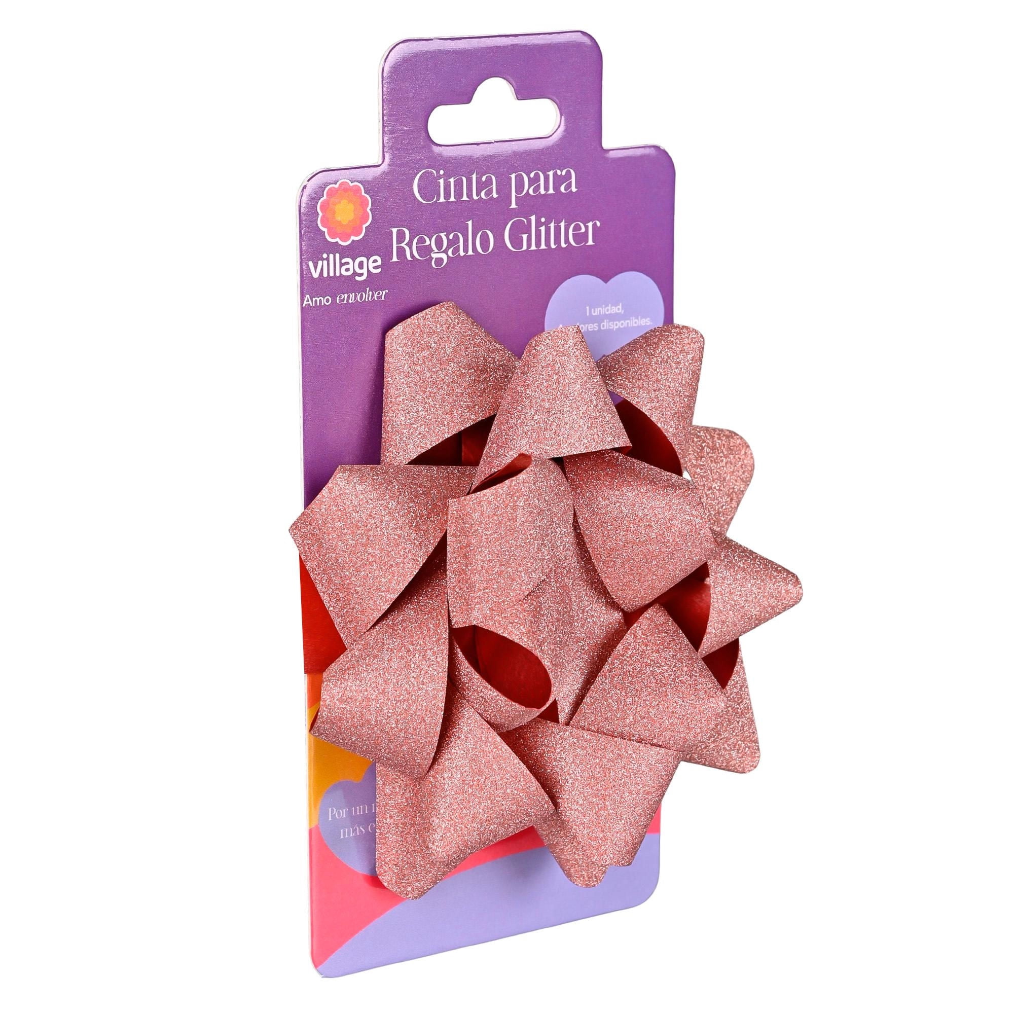 Cinta Regalo Pompom Grande Glitter Village
