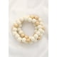 thumbnail image 3 of Pulsera CC Clothing De Cuentas De Madera Y Metal Rosa, 3 of 5