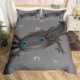 thumbnail image 1 of Galaxy Duvet Cover Twin King Cute Axolotl Bedding Set Cartoon Salamander Comfortable Cover Polyester Ocean Sealife Bedspread Cover, 1 of 5