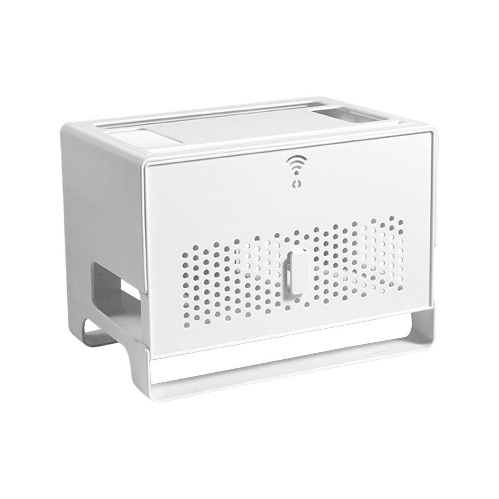 Bothyi - Caja De Almacenamiento De Enrutador Gestión De Cable Multipropósito Para La Sala De Estar Office Home White