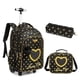 thumbnail image 1 of 18 Inch School Wheeled Backpack for Boys Girls Travel Rolling Backpack 18 inch School Trolley Bag Set Lunch Bag and Pencil Case, 1 of 3