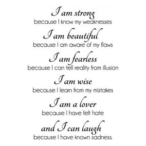 Rienda Libre Graphics - Decomural I Am Strong Inspirational Ws-43001
