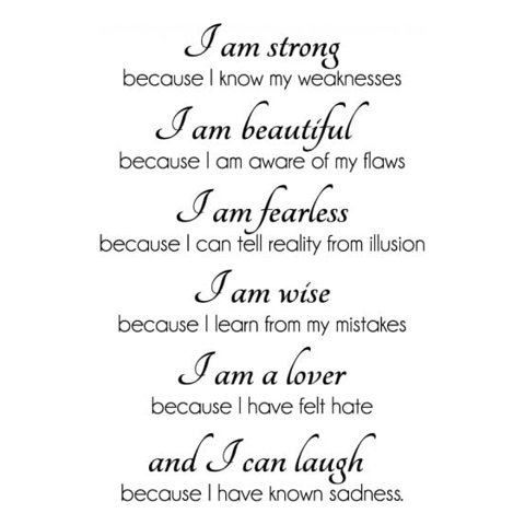 Rienda Libre Graphics - Decomural I Am Strong Inspirational Ws-43001