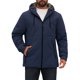 thumbnail image 1 of INSPIRE CHIC Chaqueta de Invierno para Hombre con Capucha y Forro Polar Acolchado con Cremallera Completa S Azul Marino, 1 of 5