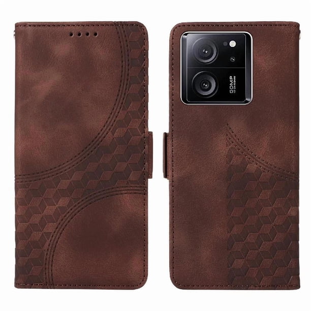 Carcasa FOXDOCK Xiaomi 13T de cuero PU, diseño acolchado clásico, protección contra caídas y rayones