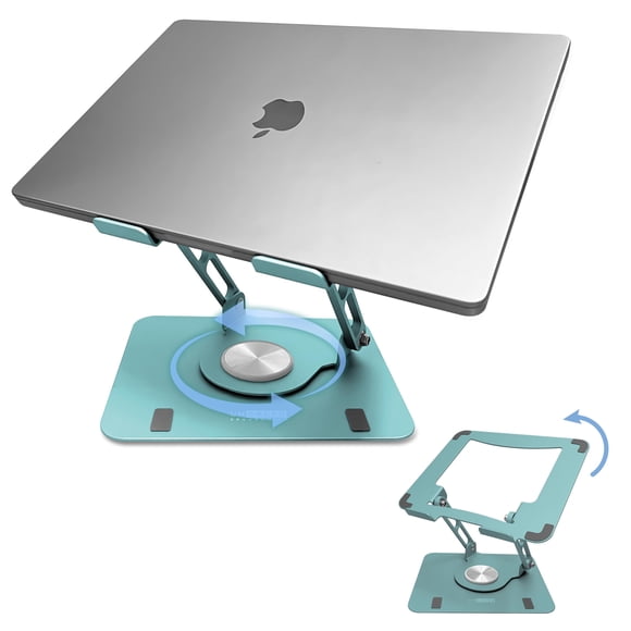 Soporte para ordenador portátil, ergonómico y giratorio, color azul océano