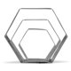 thumbnail image 1 of Juego de cortadores de galletas Keewah Hexagon de acero inoxidable, 3 piezas, 1 of 2
