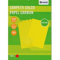 Hand - Papel Calco A4 100 Hojas. Papel Carbón Rojo