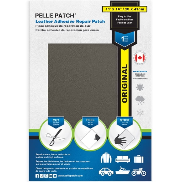 Kit de reparación de piel Pelle Patch para muebles, 25 colores