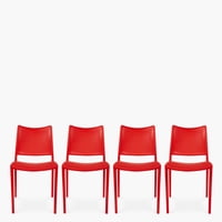 Form Design - Packs 4 Sillas Plástico Terraza Todi Rojo