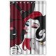 thumbnail image 1 of Cortina de ducha con diseño de Harley Quinn y Deadpool, con ganchos, tamaño 48 x 72 pulgadas, 1 of 3