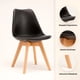 thumbnail image 2 of Pack 4 Sillas Tulip Acolchadas Madera Color Negro, 2 of 3