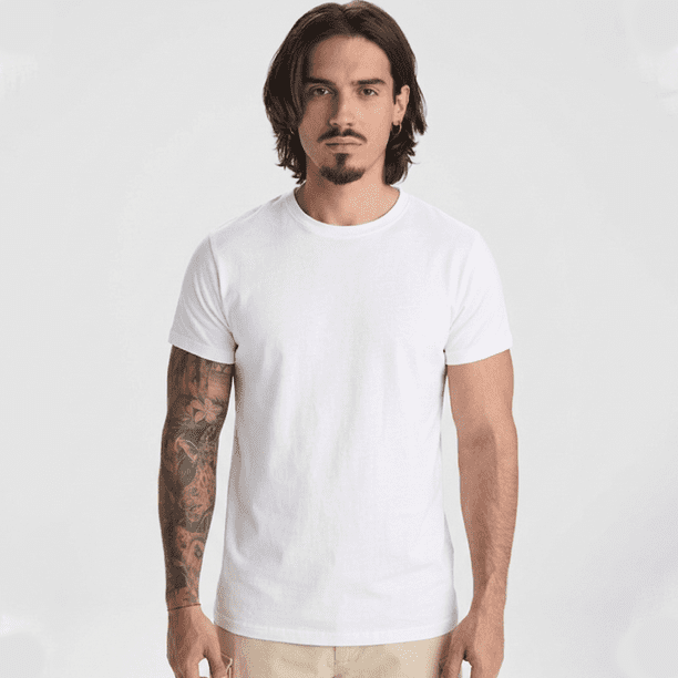 Polera Hombre Manga Corta Dogo 100% Algodón